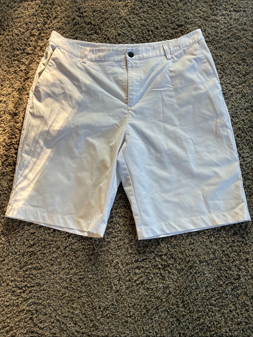 adidas White Flat-Front Men’s Shorts